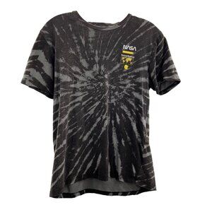 Hyper Space Women's NASA Black/Gray Tie Dye T-Shirt Size Small